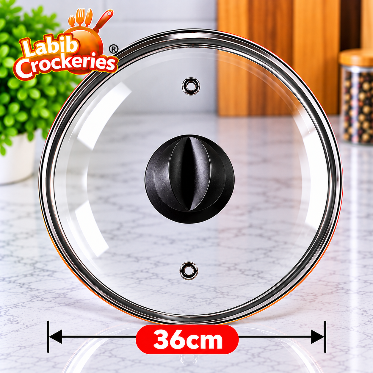 36cm Glass Lid